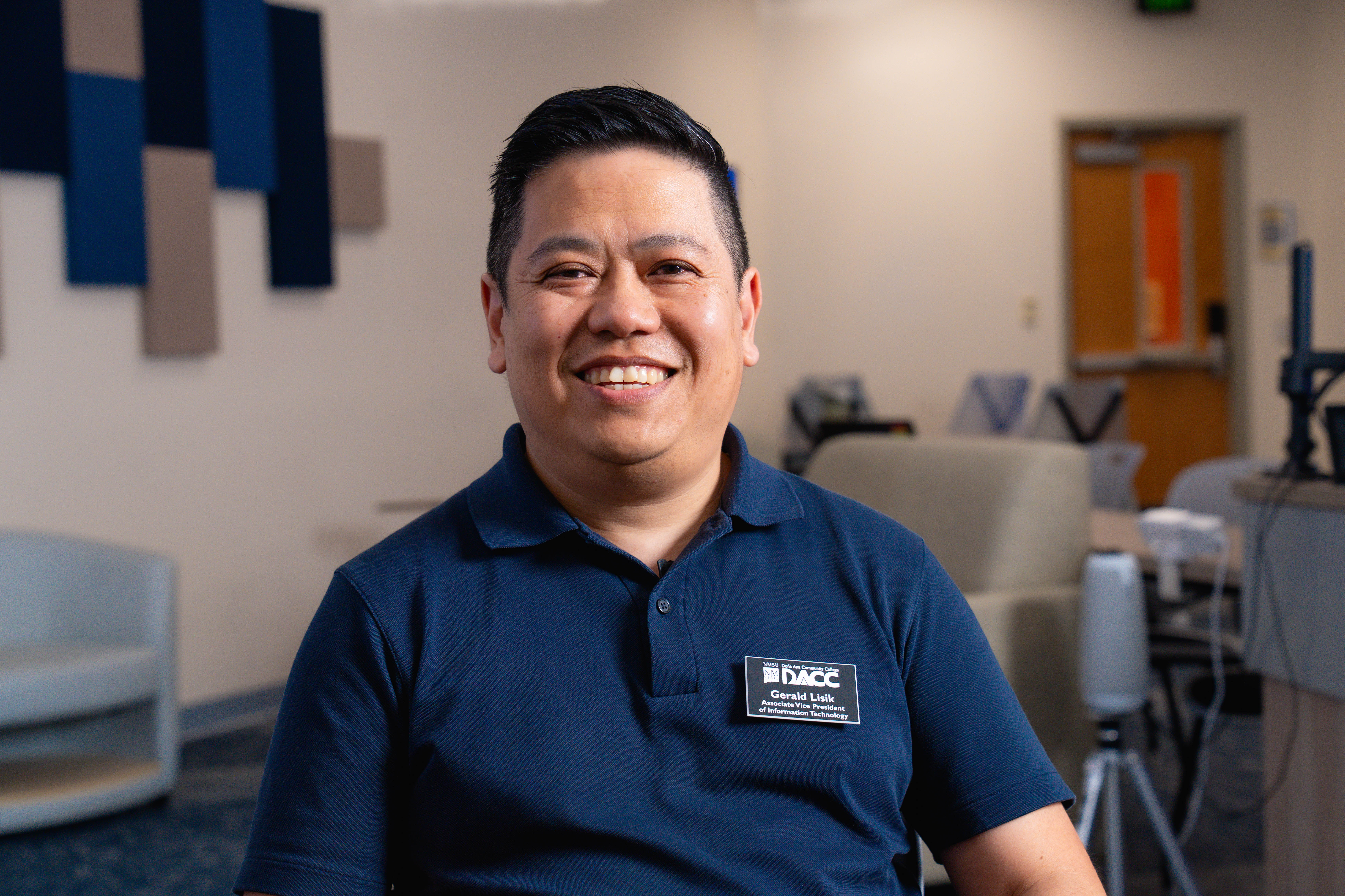 IT member smiling
